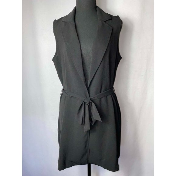NYCC Dresses & Skirts - NYCC New York Clothing Company Black Sleeveless Tuxedo Wrap Dress Size M